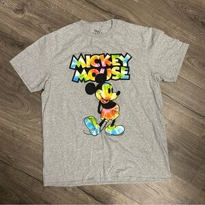 Disney Mickey Mouse Multicolor Graphic Short Sleeve Shirt Size Large